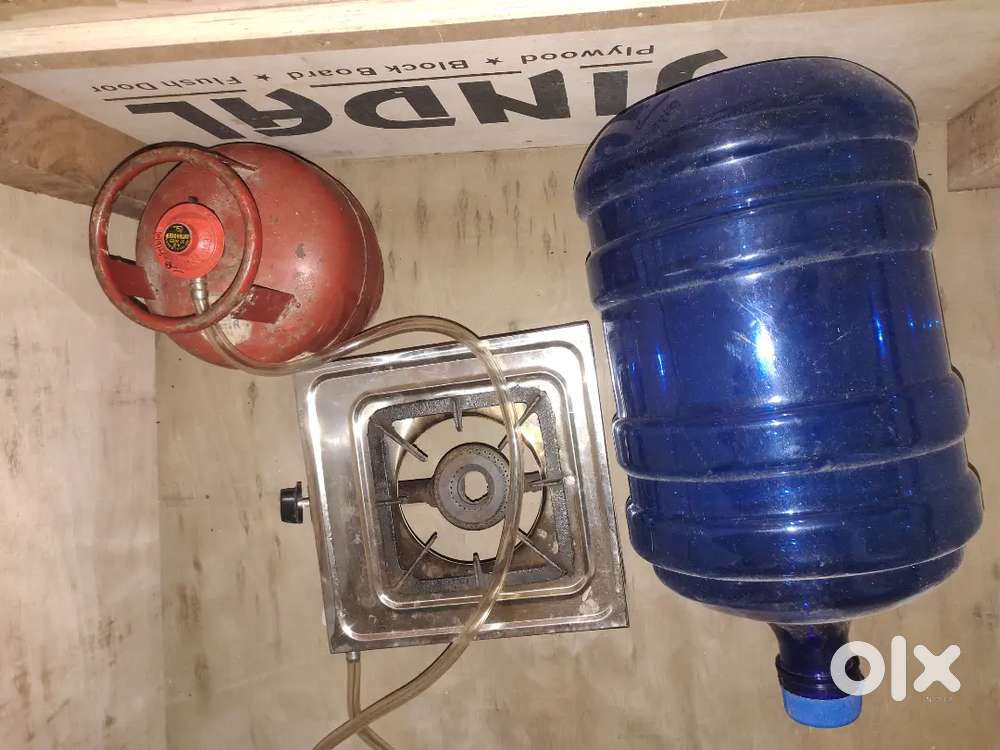 Gas chulha and water bottle