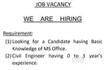 Coordinator/Back office/Civil Engineer