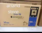 43 inch smart android frameless led tv with 600 live free tv channel