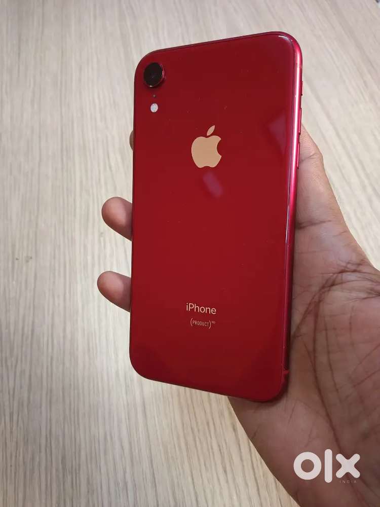 iPhone XR Red (128GB) mint condition mobile with data cable B,H 85%