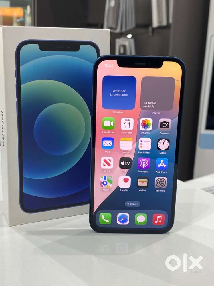 Iphone 12 64gb blue colour with bill 3months warranty
