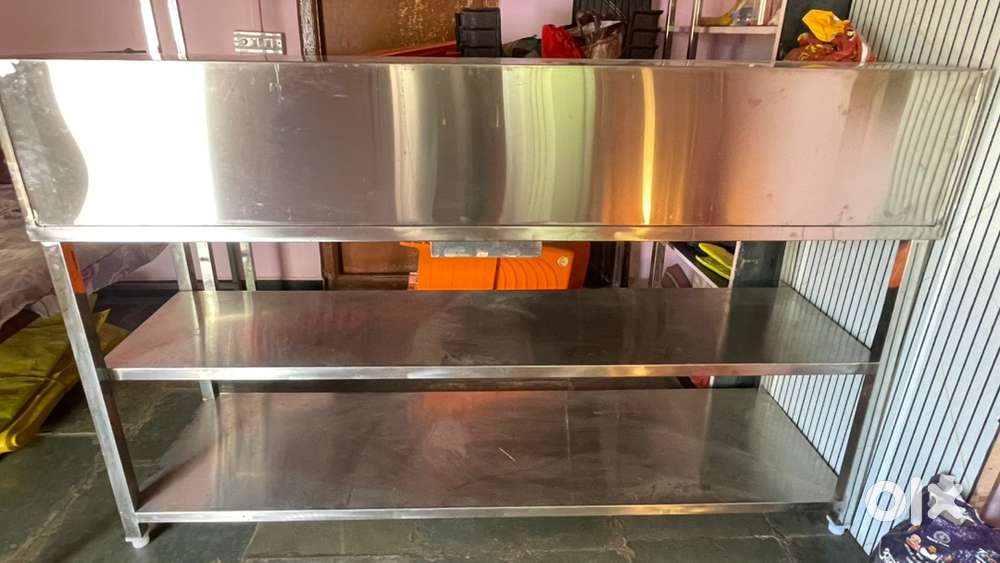 Steel kitchen counter