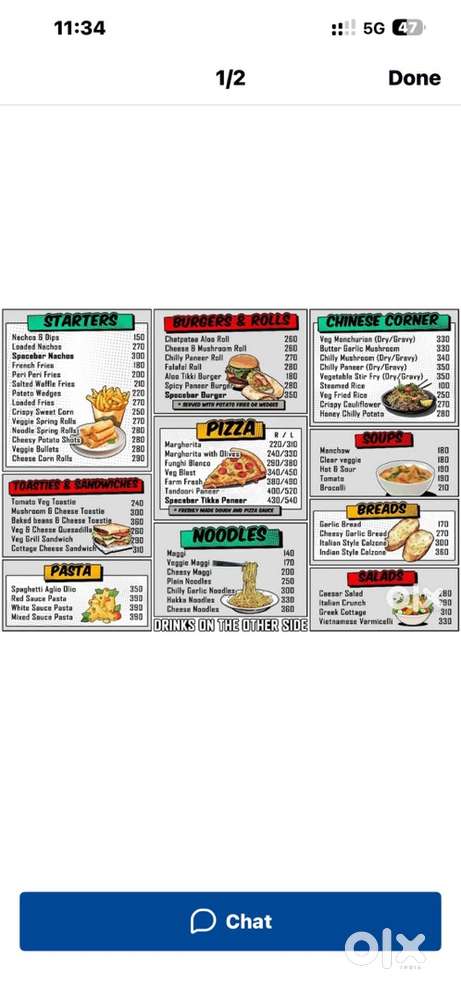 Need   chef for fast food and chinese food