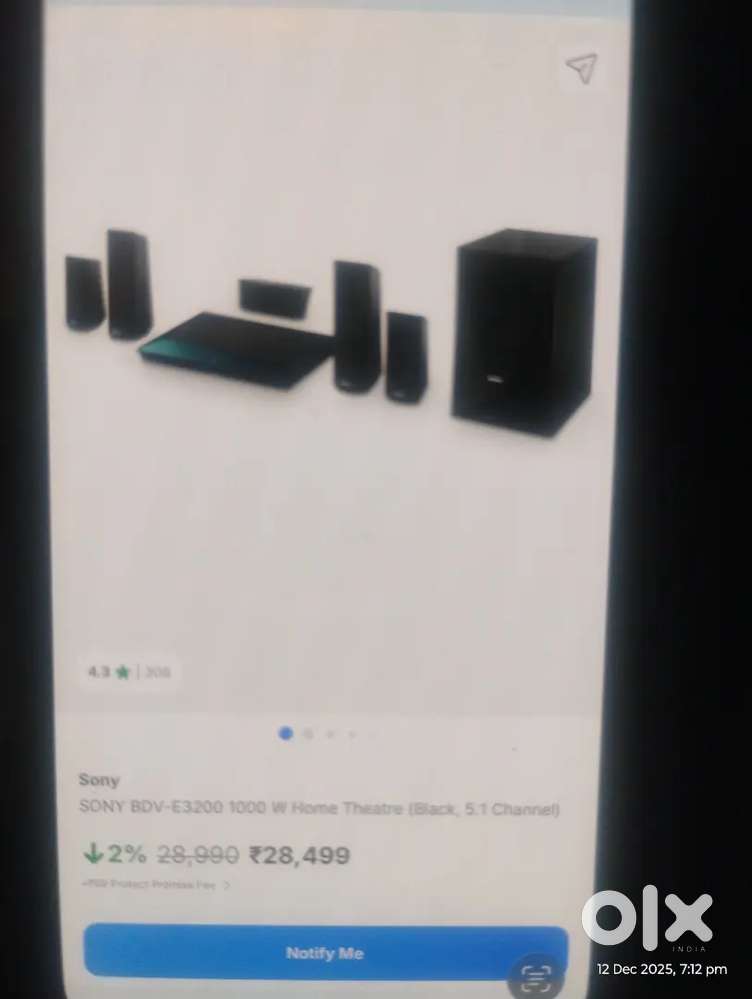 Sony 1000w 5.1 home theatre...