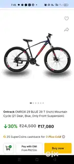 Ontrack OMROX 29t Mountain bike, 21gear front suspension