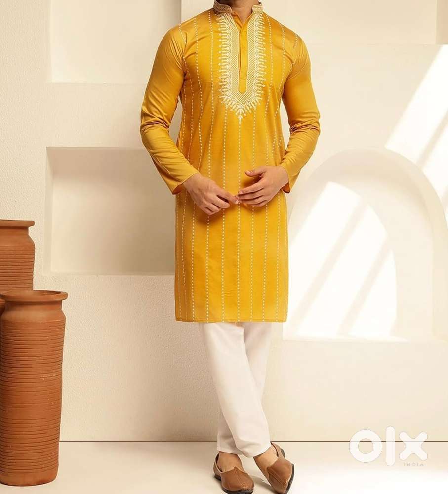 Man kurta yellow