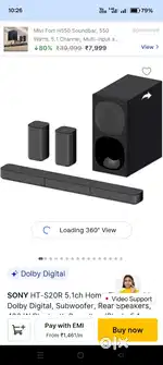 soney soundbar ht s20 r