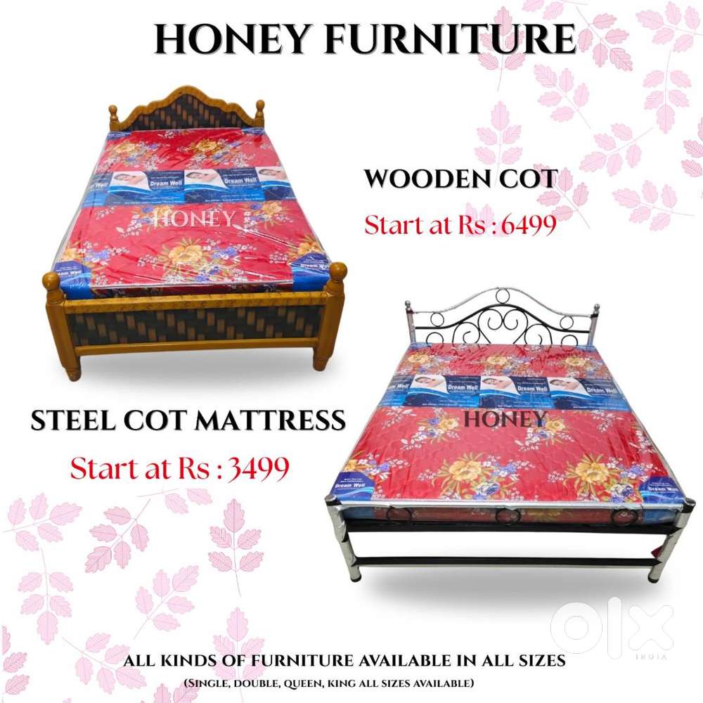 Sleep Like a King Strong Steel & Wooden Cots-Steel Cot ,Wooden Cot