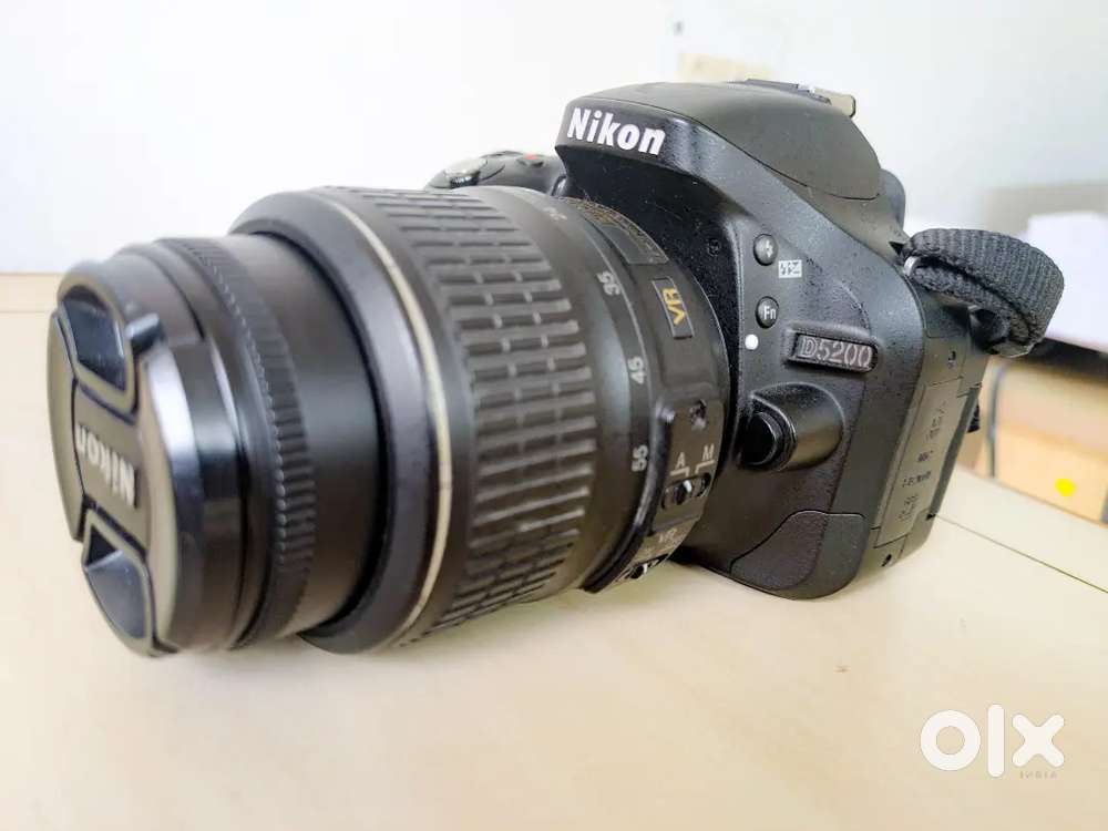 Nikon camra D 5200 with 18-55 kit lens and  nikkor lens 35 mm 1:1.8 G