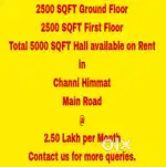 5000 SQFT Space Available on Rent in Channi Himmat Main Road