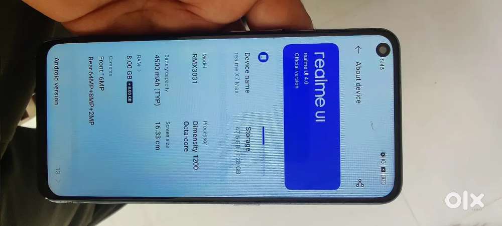 Realme x7 max 5g 8+8/128