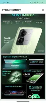 iqoo z9 5G 8 128 gb 15500 rs all accessories 12 month old