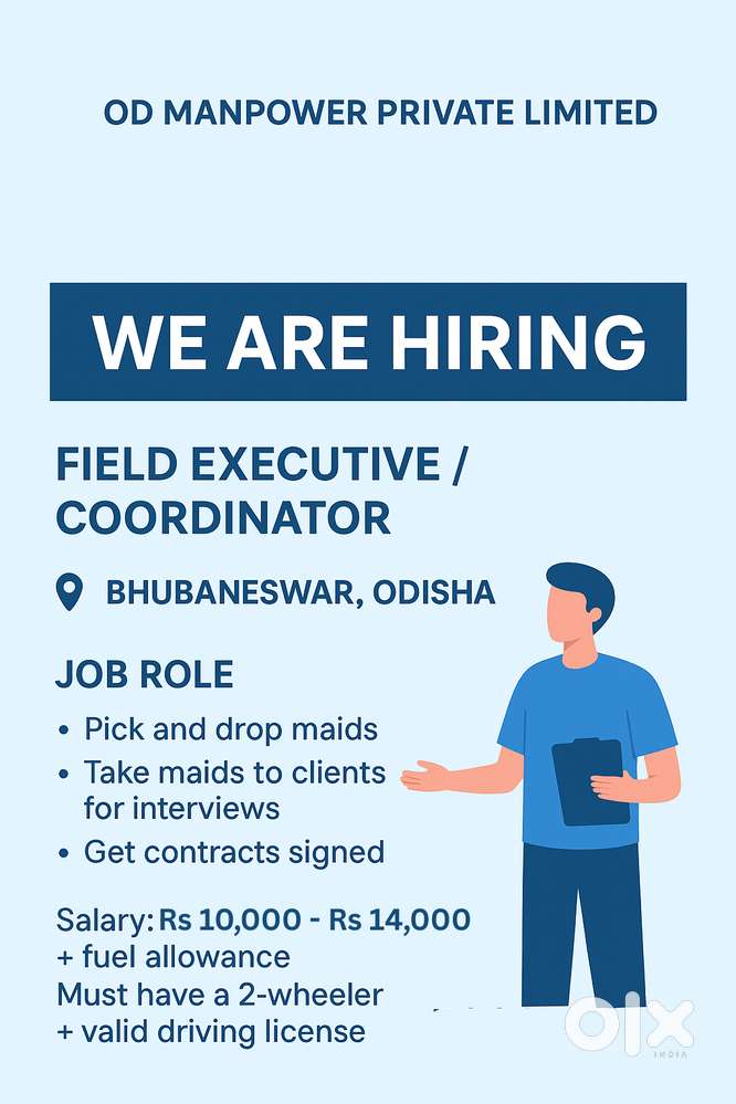 Field Executive – OD Manpower Pvt Ltd