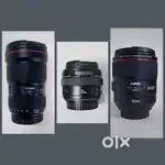 Canon Lenses EF16-35, EF50,EF 85