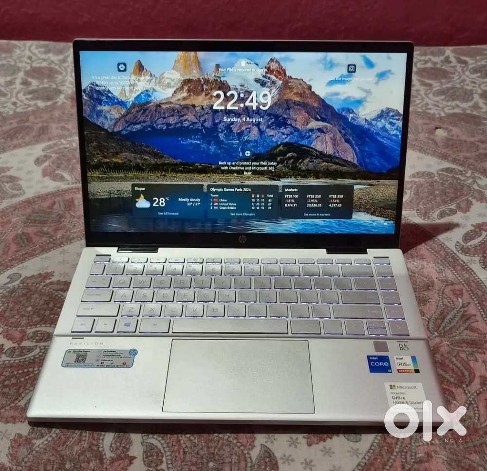 HP pavilion 360 rotated laptop