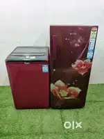 Haier glass finishing big fridge and Whirlpool royal maroon combo ofer