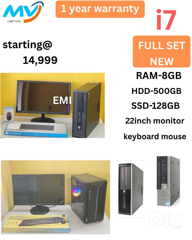 Desktop Laptop CPU Full Set i3-i5-i7 Available @ Low Price
