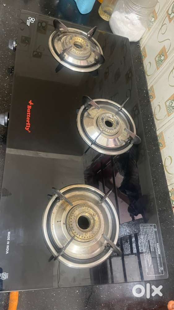 Gas stove 3 burner - Butterfly brand/ less usage only