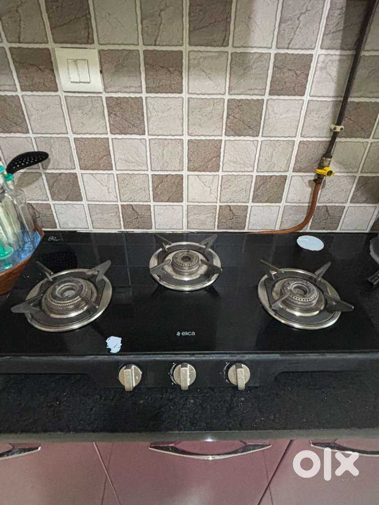 Elica 3 burner Glass Stove
