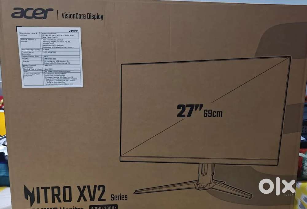 ACER monitor only one time use for checking brand new.