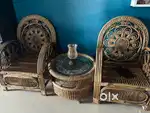 Cane sofa set n six dining table set