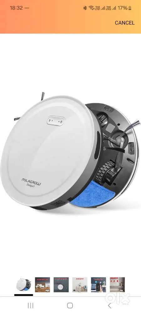 Milagrow Seagull Robot Vacuum & Floor Mop Cleaner