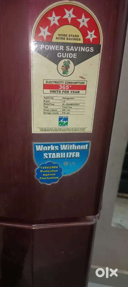 Lg 5star double door fridge