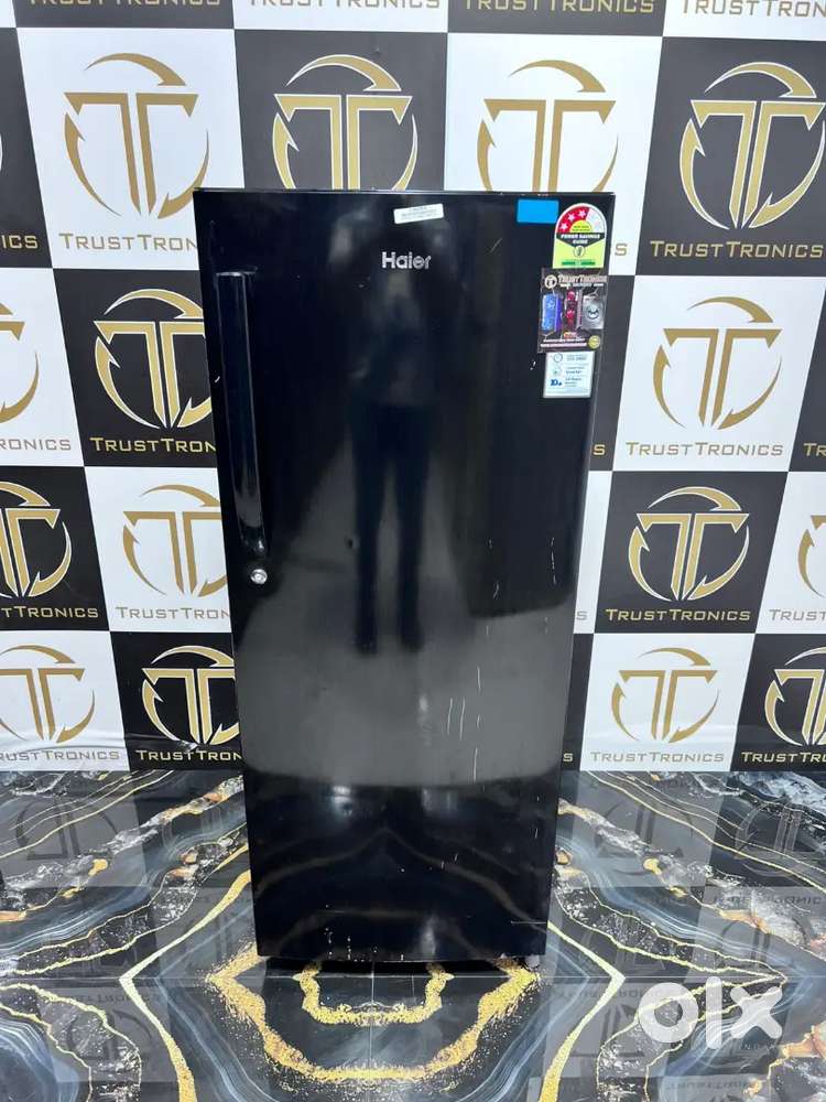 Black 210ltr haier single door fridge