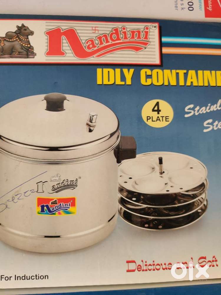 Brand NewNandini Stainless Steel Suitable Induction also 16Idli Cooker