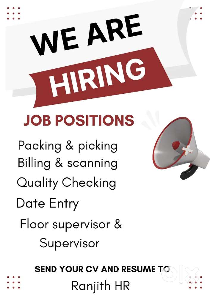 WE ARE HIRING SUPERVISOR EXECUTIVE FOR WAREHOUSE