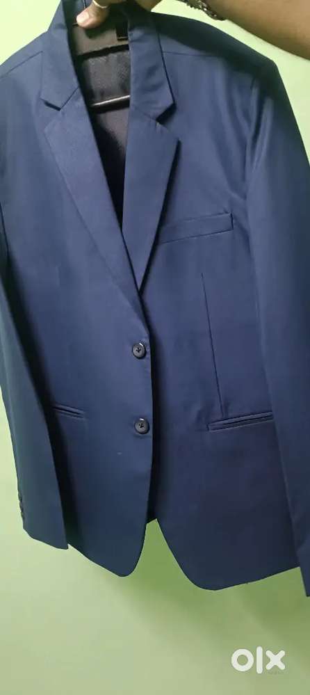 MOSS Navy Blue Tailored Fit Twill Suit Jacket