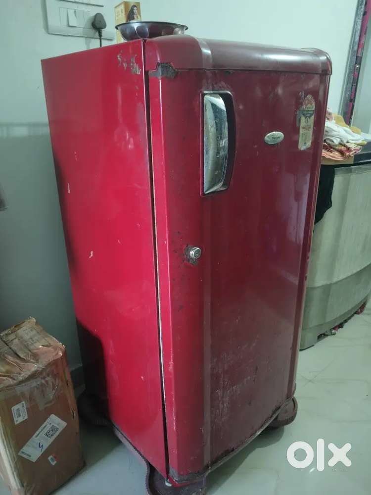 LG fridge in red whine colour