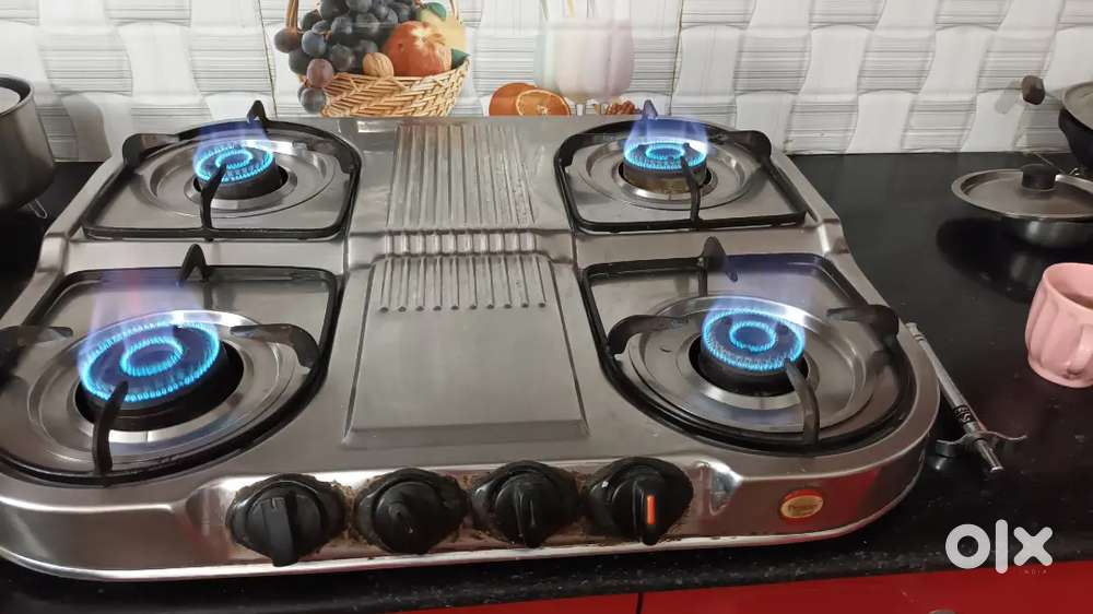 Gas stove stainless steel body prestige make