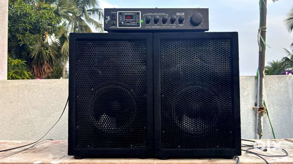 BenZ Sterio Amplifier with Handmade 2.0 Sterio Speakers& Bass Tube
