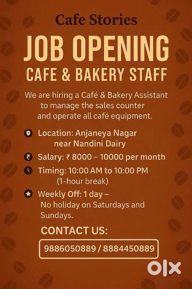 Cafe and Bakery Assistant