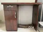 Wooden Study/Computer table with drawer and cabinet.
