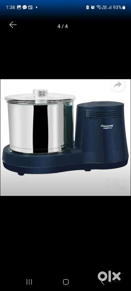 Butterfly plus wet grinder with coconut scrapper