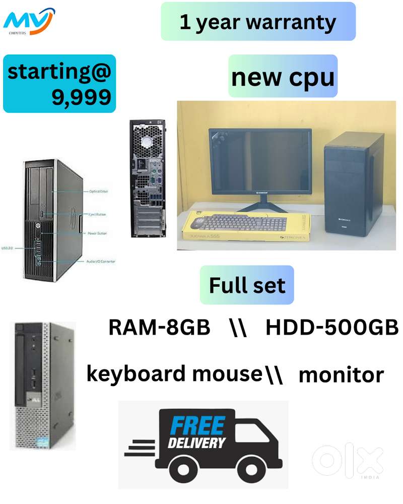 1 - Year Warranty  Starting @ 9,999  Cash on home delivery  CPU - i5 P