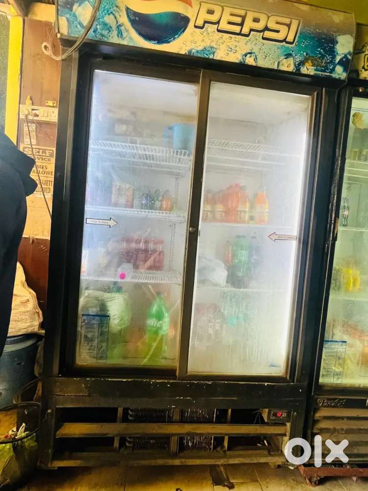 Glass door fridje duble door