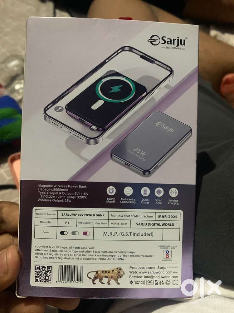 Magnetic wireless power bank 5000 mAh