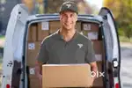 Xiva company warehouse parcel van delivery
