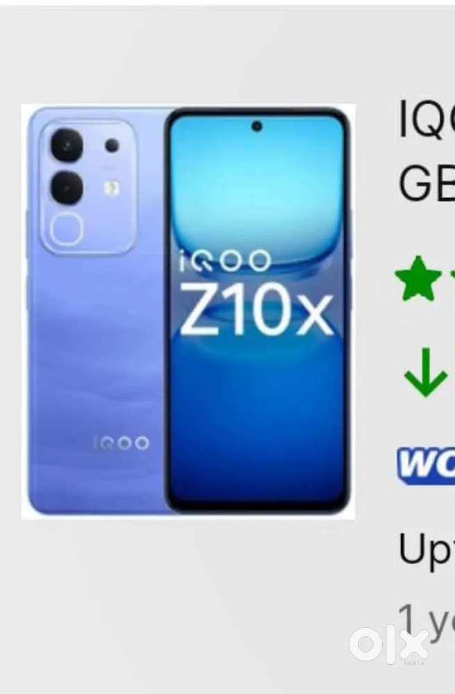 iqoo Z10X 5G 6+6=128 ബോക്സ് ഫീസ്