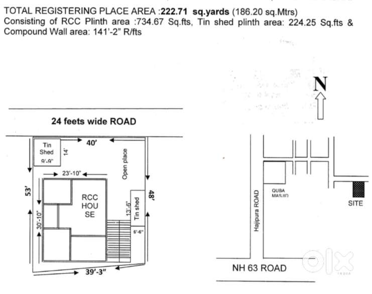 3BHK with 3 bathroom House