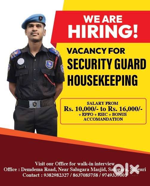 Huge Nos Of Guards Vaccancy