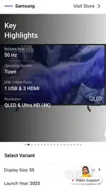 Qled 55 inch samsung one month old