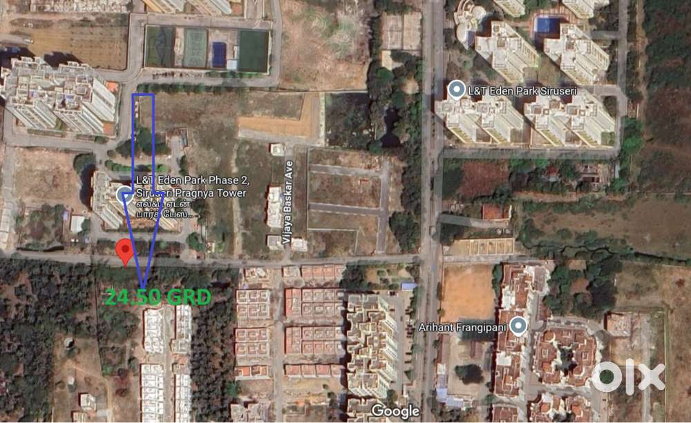 25 GRD LAND FOR SALE IN OMR, SIRUSERI BEHIND SIPCOT - 12.50 CR