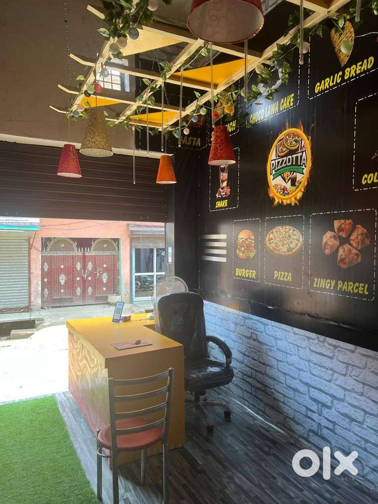 D fridge ,gas,frier,momos counter,chairs table ,counter pizza items