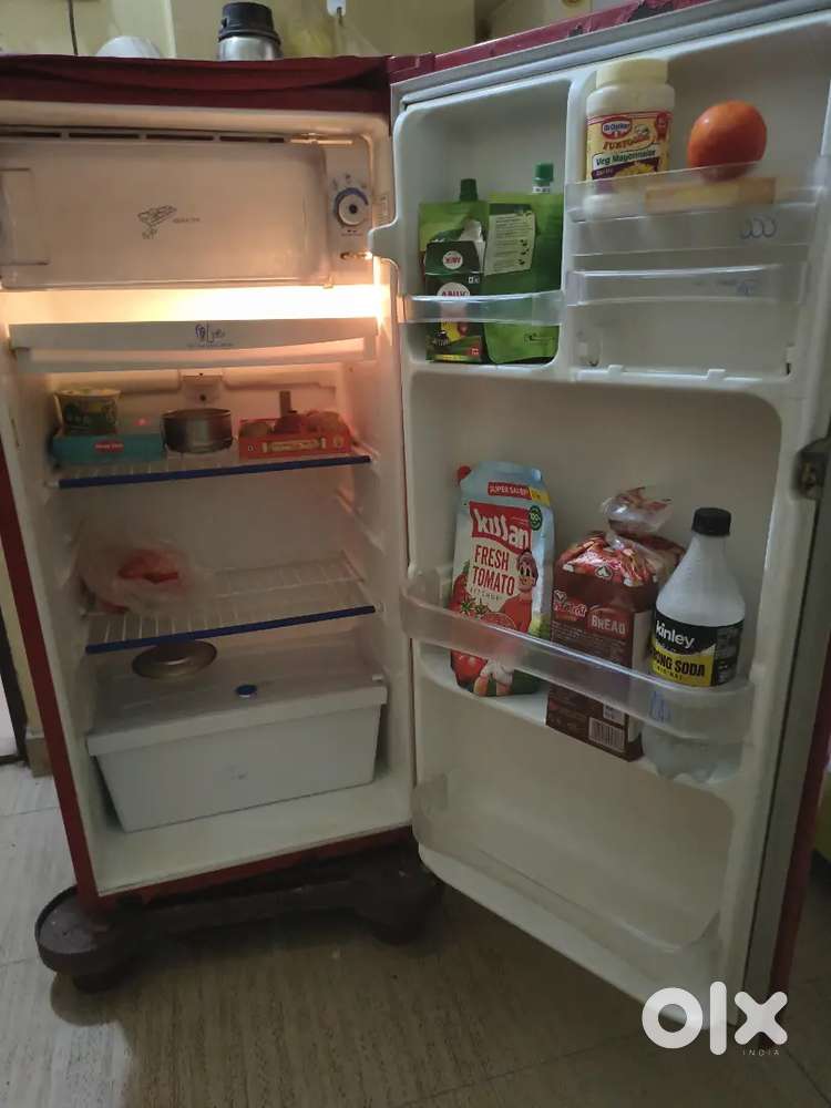 Whirlpool red medium size fridge