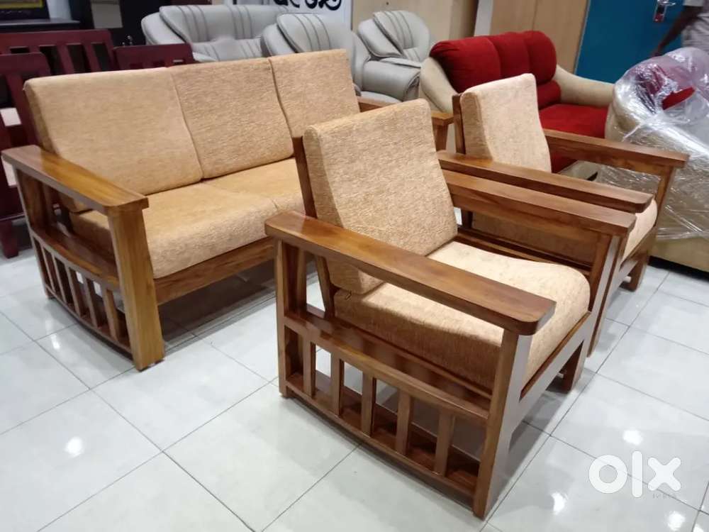 3+1+1 teak wood Sofa set for sale in 14999