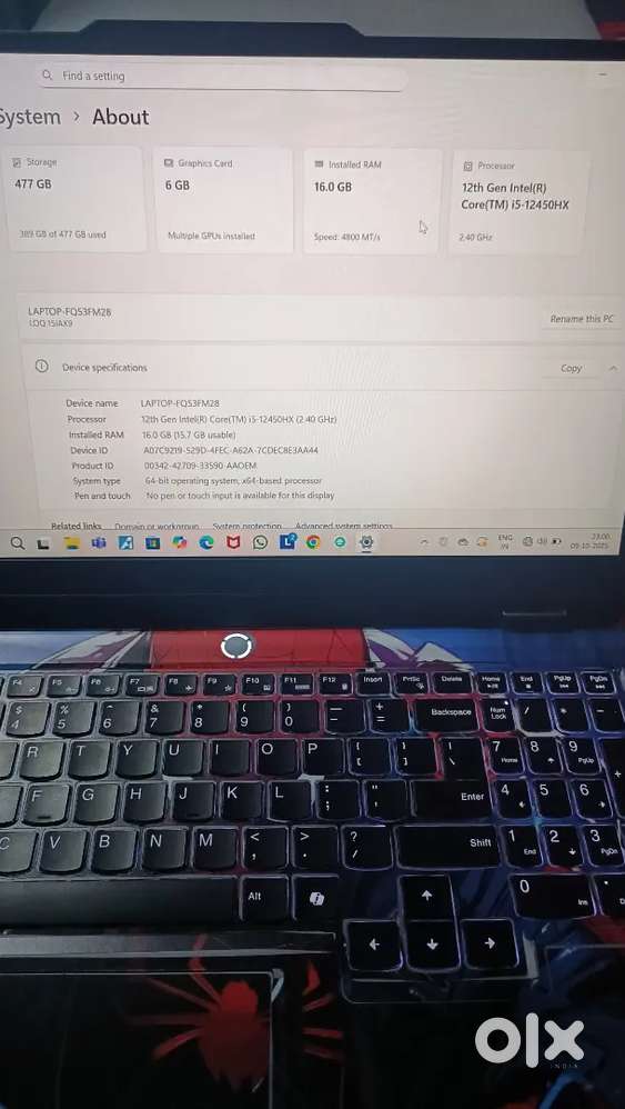 Lenovo loq 12 months old like new condition only 1 month use